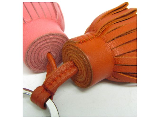 Ring Chaveiro Hermès Carmen Uno Dos Marrom Rosa - vista 6