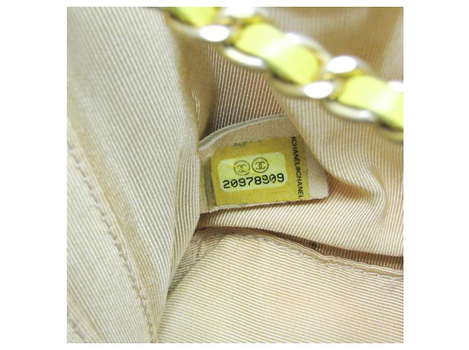 Borsa a Spalla Gialla Chanel Chevron V-stitch Giallo - vista 19