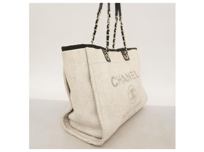 Chanel Deauville Canvas Tote Bag Braun - Ansicht 2