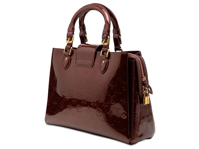 Louis Vuitton Rosso Monogram Vernis Melrose Avenue Bordò - vista 2