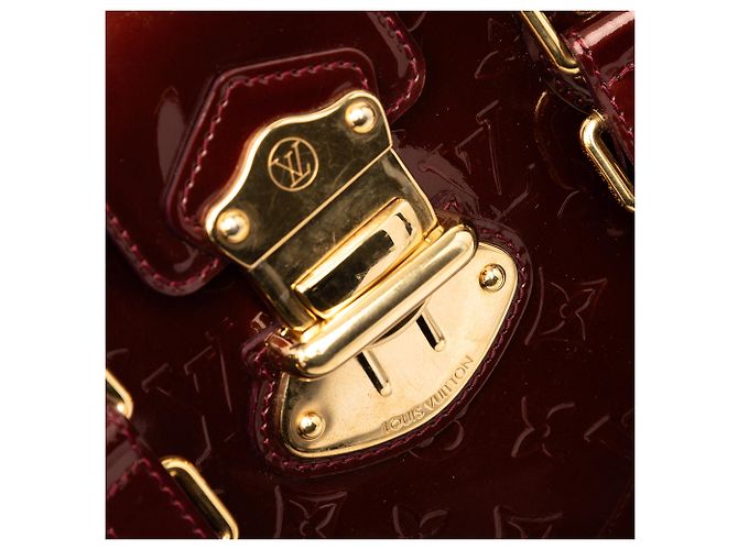 Louis Vuitton Rosso Monogram Vernis Melrose Avenue Bordò - vista 7