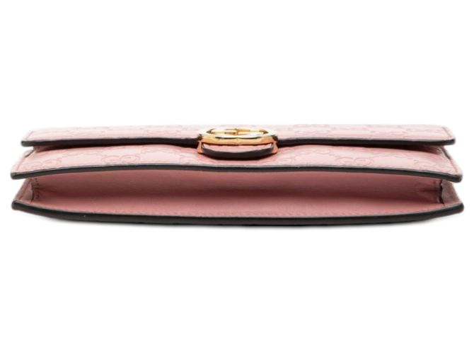 Portafoglio Gucci Pink Guccissima con catena Interlocking G Rosa - vista 3