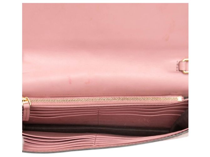 Portafoglio Gucci Pink Guccissima con catena Interlocking G Rosa - vista 4