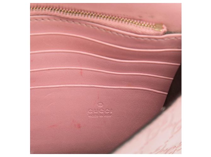 Portafoglio Gucci Pink Guccissima con catena Interlocking G Rosa - vista 5