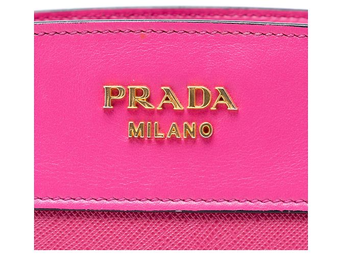 Bolsa transversal Esplanade em Saffiano rosa e couro de cidade da Prada - vista 5
