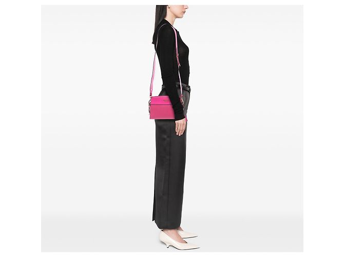 Bolsa transversal Esplanade em Saffiano rosa e couro de cidade da Prada - vista 6