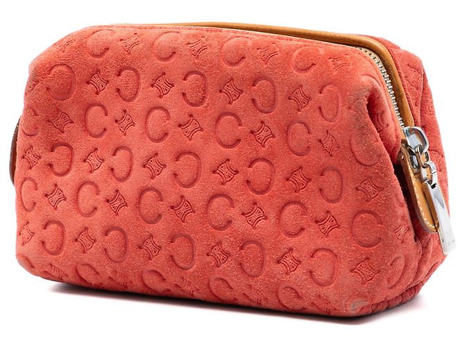 Céline Pochette in Suede Macadam Celine Arancione C - vista 2