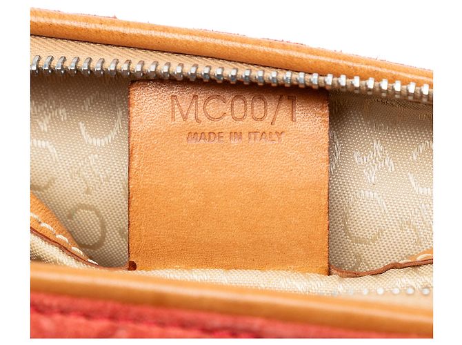 Céline Pochette in Suede Macadam Celine Arancione C - vista 6
