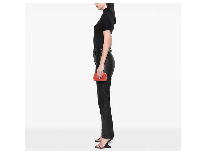 Céline Pochette in Suede Macadam Celine Arancione C - vista 7
