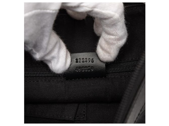 Borsa a tracolla in pelle nera con stampa Horsebit di Gucci Nero - vista 6