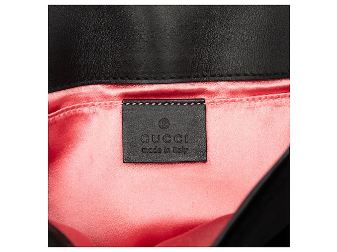 Borsa a Spalla Gucci GG Marmont Matelassé in Velluto Nero Piccola - vista 5