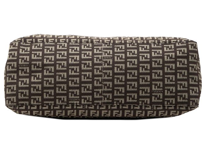 Fendi Braune Zucchino Canvas Tote Dunkelbraun - Ansicht 3