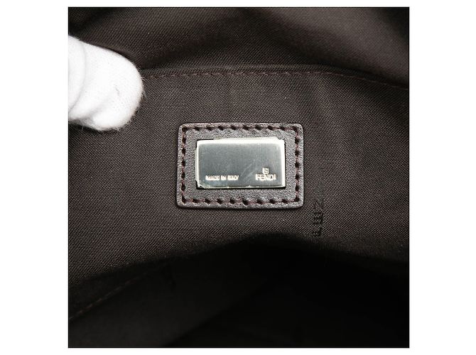 Fendi Braune Zucchino Canvas Tote Dunkelbraun - Ansicht 5