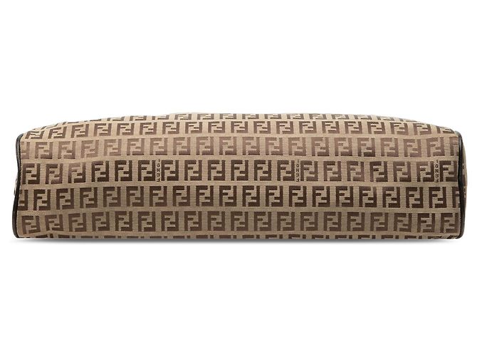 Fendi Braune Zucchino Canvas-Handtasche Beige - Ansicht 3
