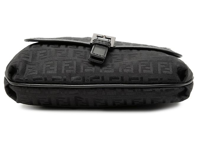 Borsa a tracolla in tela Zucchino nera Fendi Nero - vista 3