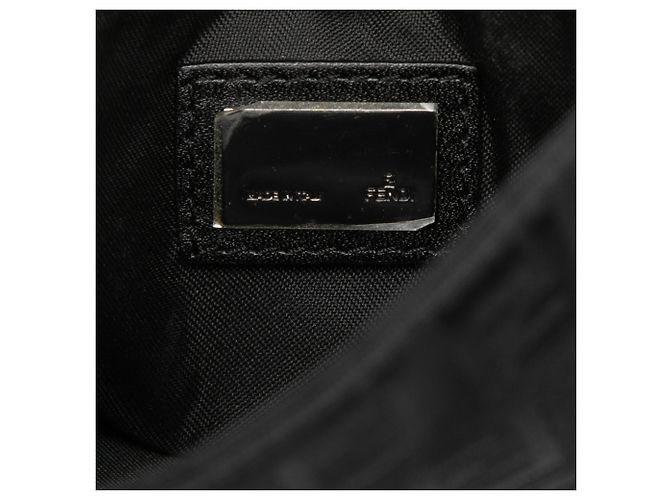 Borsa a tracolla in tela Zucchino nera Fendi Nero - vista 5