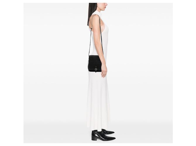 Borsa a tracolla in tela Zucchino nera Fendi Nero - vista 7