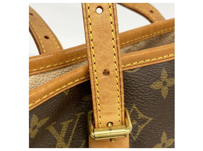 Louis Vuitton Monogram Bucket PM Tote Bag Brown - view 10