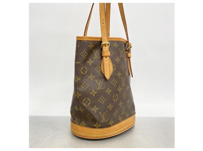 Louis Vuitton Monogram Bucket PM Tote Bag Brown - view 2
