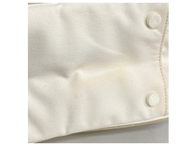 Timeless Borsa tote Chanel in tela marshmallow Bianco - vista 7