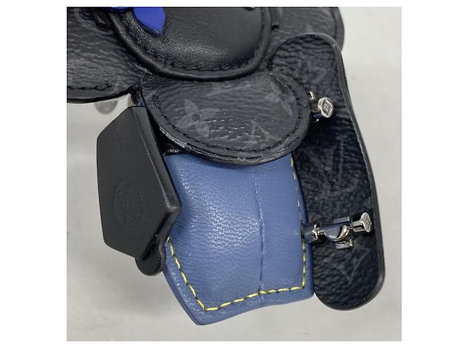 Llave de charm Bijoux Sac Vivienne Monogram Eclipse de Louis Vuitton Negro Plata Azul - vista 3