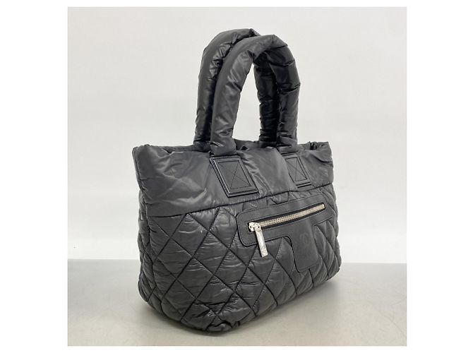 Borsa tote Chanel Coco Cocoon in nylon nero - vista 2