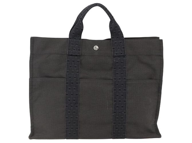 Hermès Fourre-tout Herline aus Canvas Braun - Ansicht 2