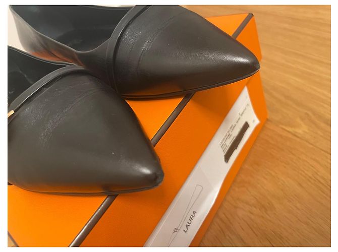 Bailarinas Hermès de cuero negro - vista 11