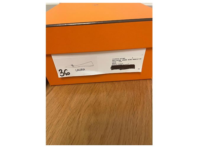 Bailarinas Hermès de cuero negro - vista 12