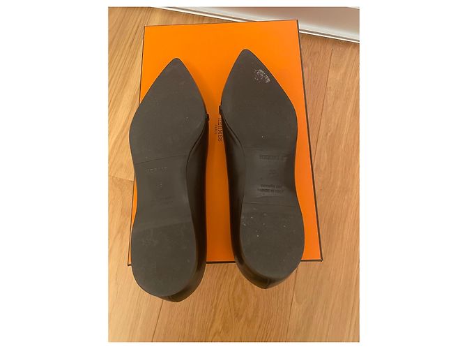 Bailarinas Hermès de cuero negro - vista 7