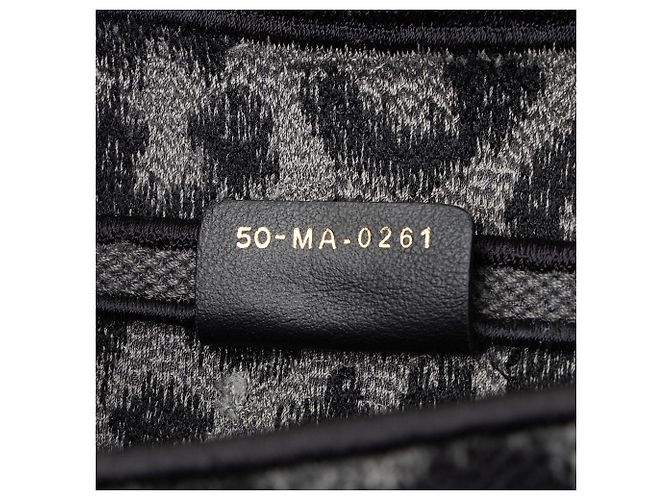 Saddle Borsa a sella media in tela leopardata Dior Nero - vista 6