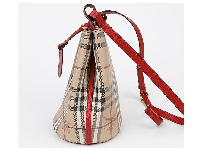 Burberry Bolsa Crossbody Ron Bucket Vermelho - vista 6