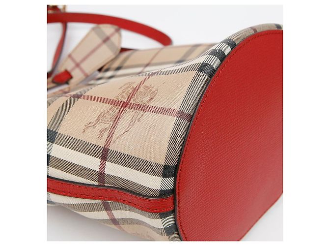 Burberry Bolsa Crossbody Ron Bucket Vermelho - vista 8