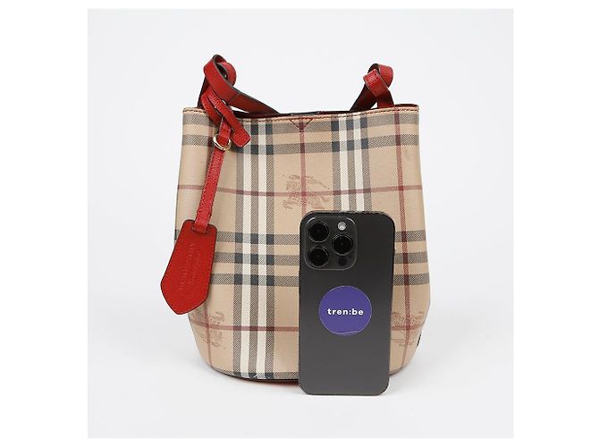 Burberry Bolsa Crossbody Ron Bucket Vermelho - vista 9