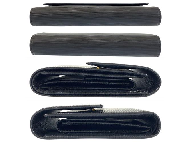 Louis Vuitton Leather Compact Wallet Black - view 10
