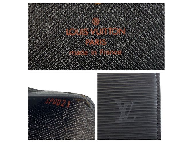 Louis Vuitton Leather Compact Wallet Black - view 3
