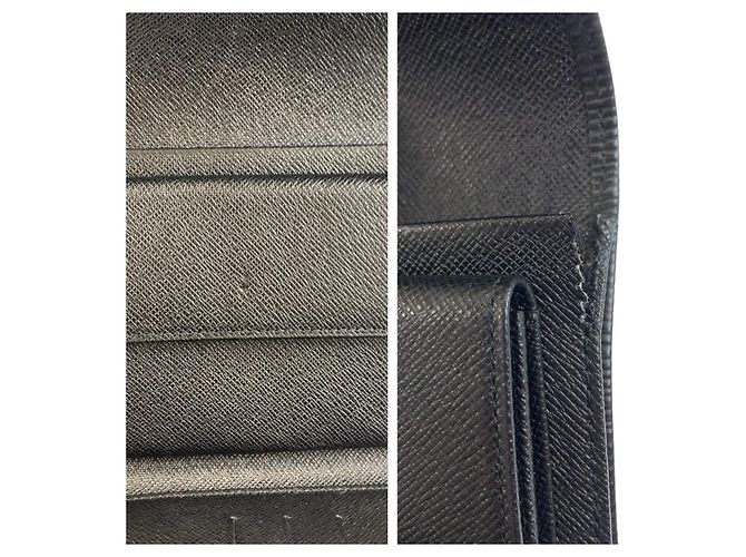 Louis Vuitton Leather Compact Wallet Black - view 4