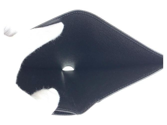 Louis Vuitton Leather Compact Wallet Black - view 9