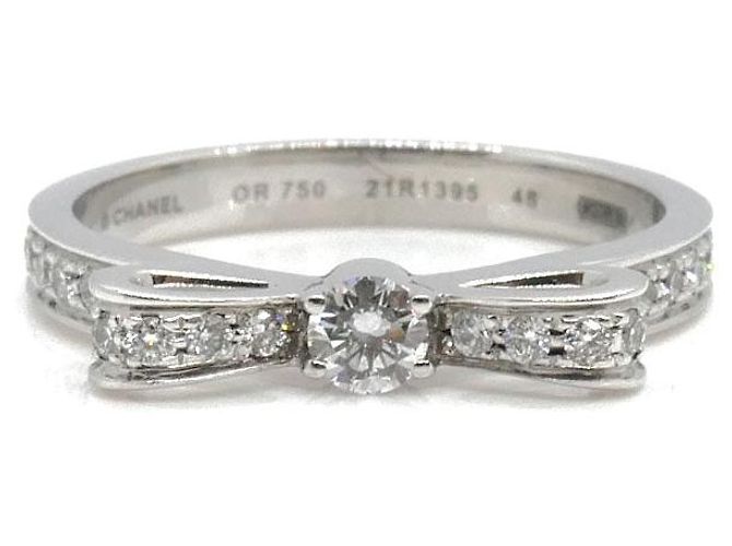 Timeless Chanel 1932 Ruban de Chanel Au750 Diamantring Größe 7.5 Silber - Ansicht 3