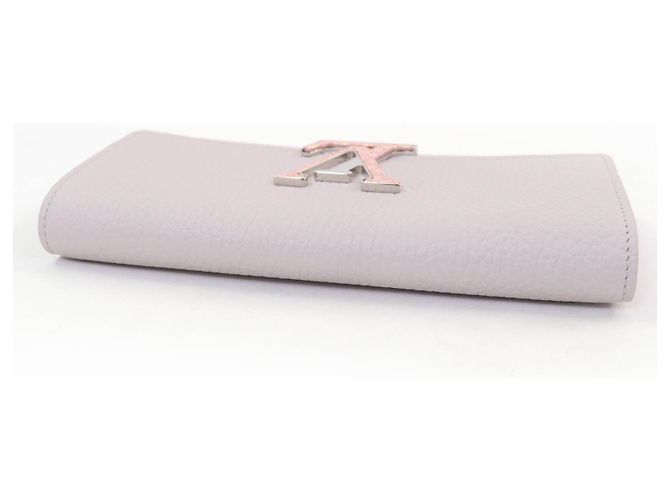 Louis Vuitton Portefeuille Capucines aus Pythonleder Grau - Ansicht 5