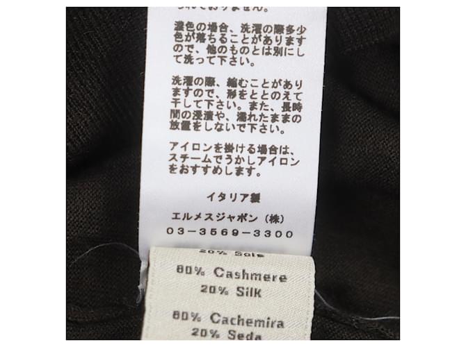 Suéter de cachemira Hermès Castaño Marrón oscuro - vista 8