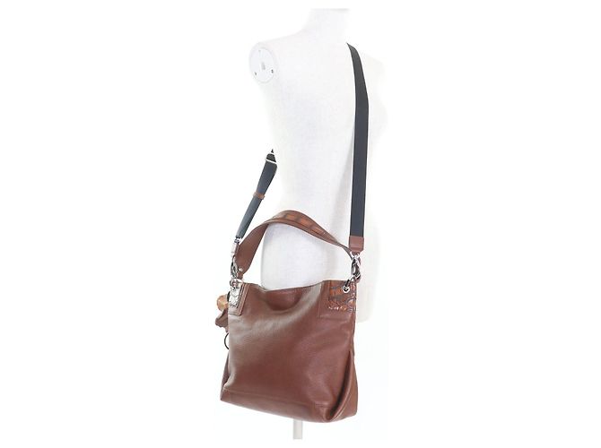 Autre Marque Borsa a mano 2 in 1 in pelle di coccodrillo Beaugrand Marrone - vista 10