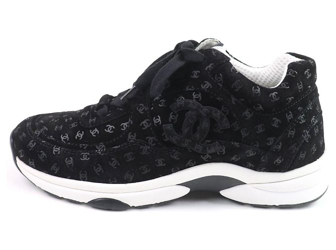 Timeless Chanel Wildleder-Sneaker Schwarz - Ansicht 5