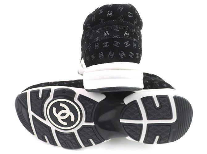 Timeless Chanel Wildleder-Sneaker Schwarz - Ansicht 7