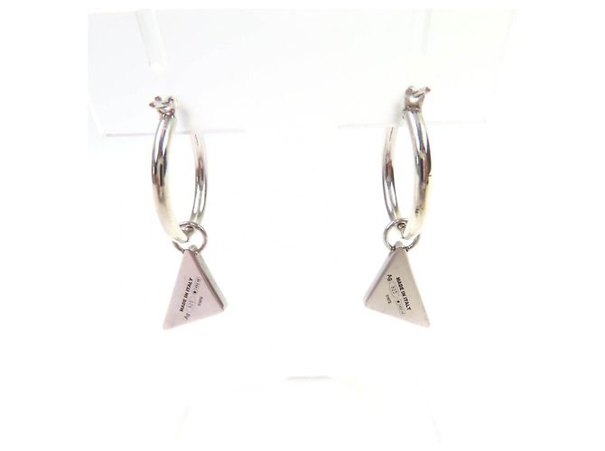 Orecchini Prada Pierce Symbol in AG925 Nero - vista 3