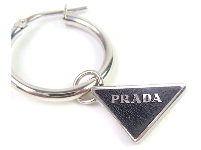Orecchini Prada Pierce Symbol in AG925 Nero - vista 5