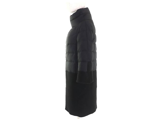 Autre Marque Abrigo de Plumas Herno Abrigo de Lana Negro - vista 2