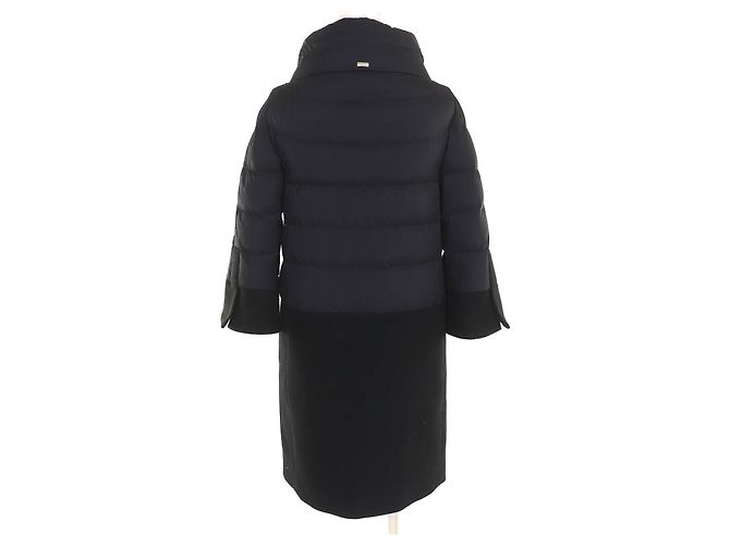 Autre Marque Abrigo de Plumas Herno Abrigo de Lana Negro - vista 3