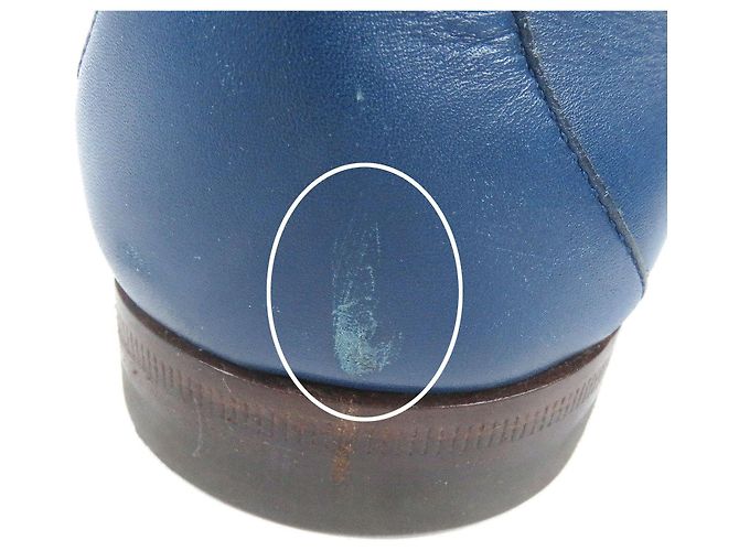 Mocassini in pelle Horsebit Gucci Blu - vista 8