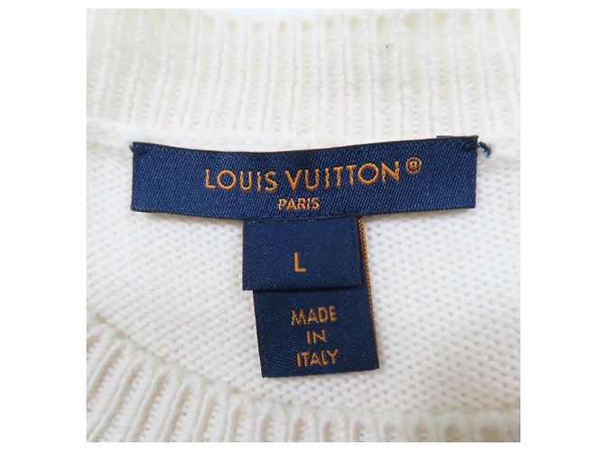 Blusa de manga longa em algodão tricotado Louis Vuitton Cru - vista 6